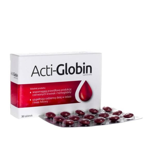 Acti-Globin is a dietary supplement containing ingredients that support the proper production of red blood cells and hemoglobin.