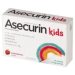 Asecurin Kids is a dietary supplement in the form of lozenges and chewable tablets with strawberry flavor, containing a combination of lactic acid bacteria Lactobacillus reuteri and Lactobacillus rhamnosus GG (ATCC 53103) with the prebiotic inulin and lactoferrin, additionally containing vitamin B2 and vitamin B.