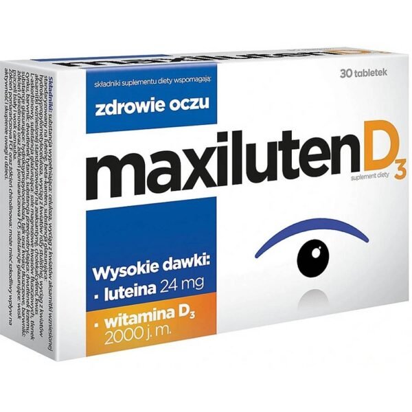 Maxiluten D3 is intended for people who want to support eye health protection (Rosa centifolia flower extract).