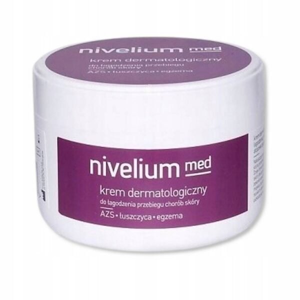 Dermatological cream lubricates and creates a protective barrier on the surface of the skin, preventing water loss through the epidermis.