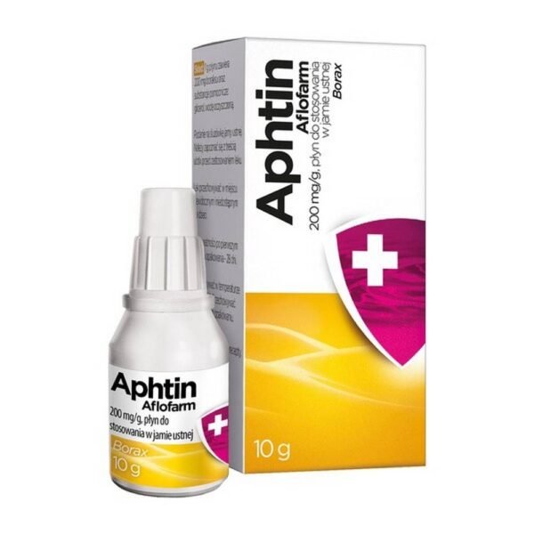 Aftin Aflofarm contains the active substance borax, which has antiseptic properties, destroys microorganisms and prevents their reproduction.