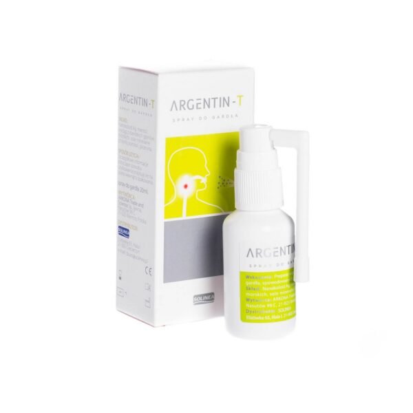 ARGENTIN-T covers the mucous membrane of the throat with a protective film, and the silver nanoparticles contained in the preparation limit the growth of microorganisms.