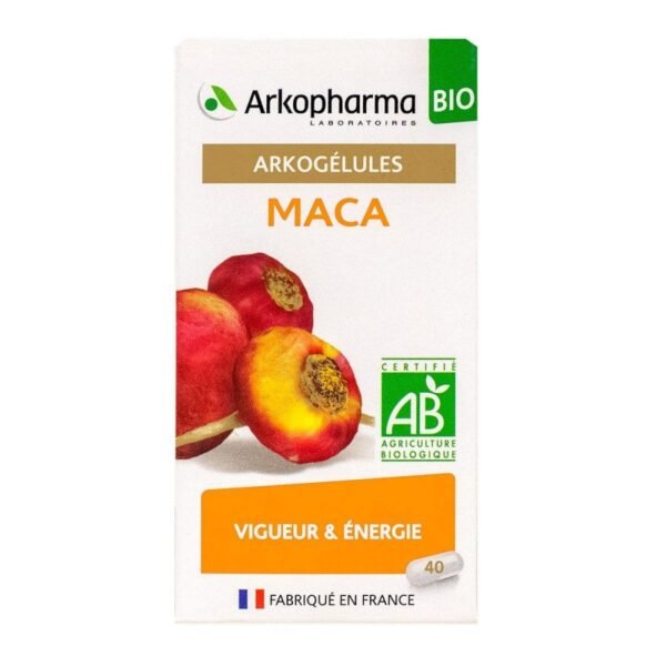 Arkopharma Maca Arkocaps are a food supplement formulated with maca recommended for people wishing to stimulate their vigor, physical and intellectual performance.