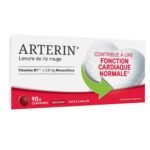 An effective dietary supplement containing vitamin B1 and monacolin K from red fermented rice extract that helps support normal heart function.