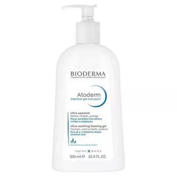 Liquid cleansing foaming gel is intended for dry and atopic skin of the face and entire body of infants, children and adults.