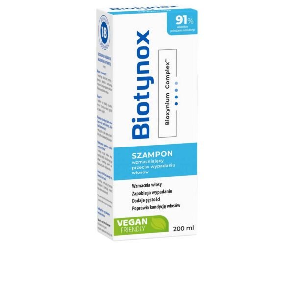 Biotinox shampoo against hair loss strengthens and moisturizes hair, and also reduces excess oiliness.