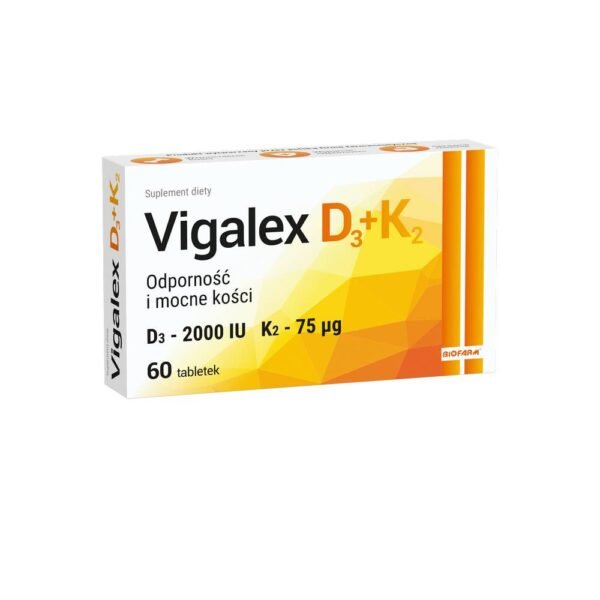 Vigalex D3 + K2 Max is a dietary supplement intended for adults as a dietary supplement with vitamin D and vitamin K (menaquinone - MK-7).