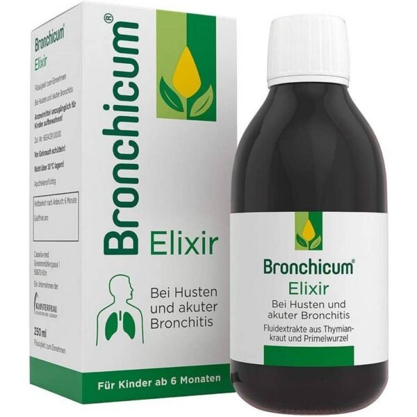 Areas of application: Treatment of the symptoms of acute bronchitis and colds in the airways with viscous mucus.