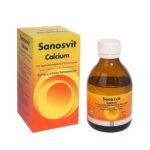 Sanosvit Calcium  medicine in the form of syrup with a banana flavor, which contains  calcium glubionate and calcium lactobionate as active ingredients  .