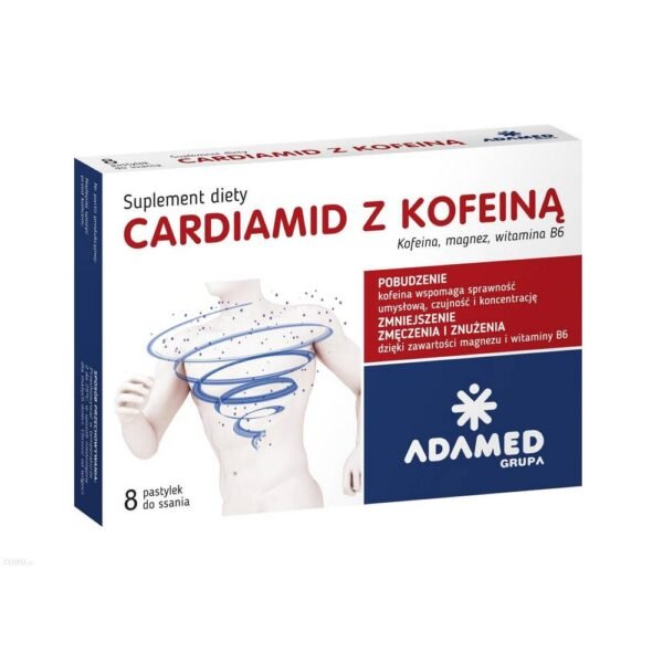 Cardiamida Cafeinada es un complemento alimenticio que contiene cafeína, que ayuda a mejorar el rendimiento mental y la concentración.