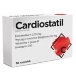 Cardiostatil is a dietary supplement in capsule form containing monacolin K from fermented red rice, bergamot fruit extract (Citrus Bergarnia), B vitamins and coenzyme Q10.