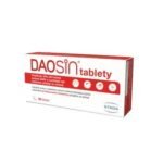 DAOSiN tablets contain the enzyme diamine oxidase (DAO), which helps break down histamine from food. Degradation occurs in the intestines, where this enzyme acts.