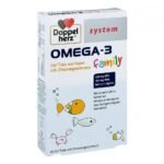 The Doppelherz System Omega-3 Family Gel tabs are mature tablets for chewing with lemon taste. They contain omega-3 fatty acids from highly cleaned sea fishing oils.