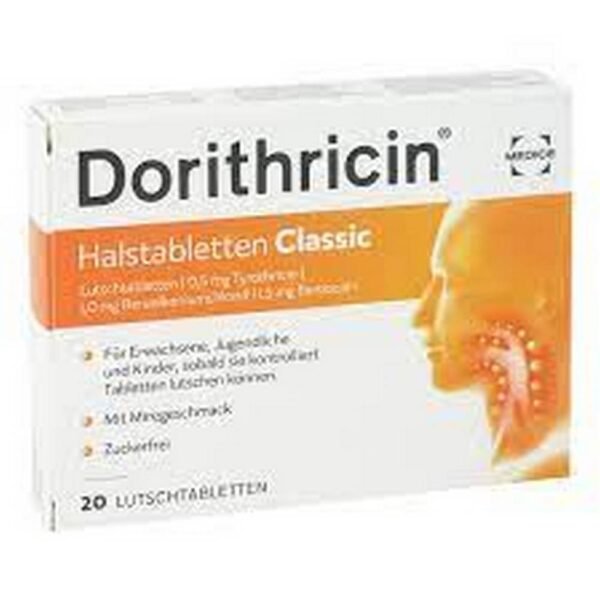 Areas of application: For the symptomatic treatment of infections of the mouth and throat with sore throat and difficulty swallowing.