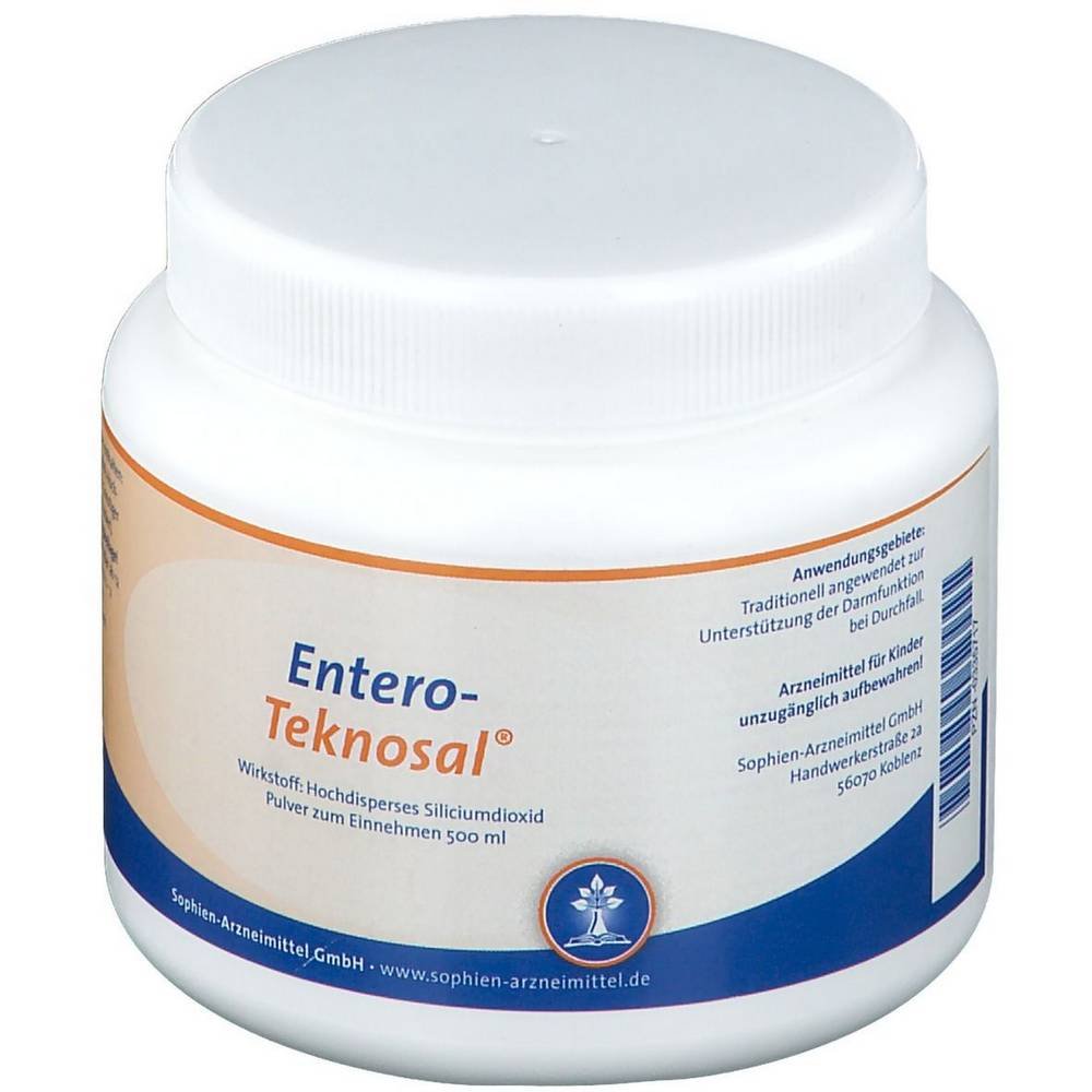 entero teknosal powder 500 ml Medicina tradicionalmente utilizada para apoyar la función intestinal en la diarrea.