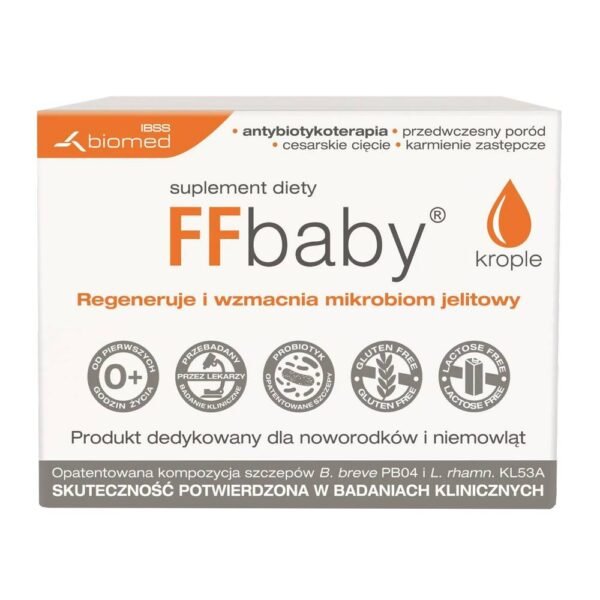 FFBaby is a dietary supplement in the form of drops containing a composition of live lactic acid bacteria.