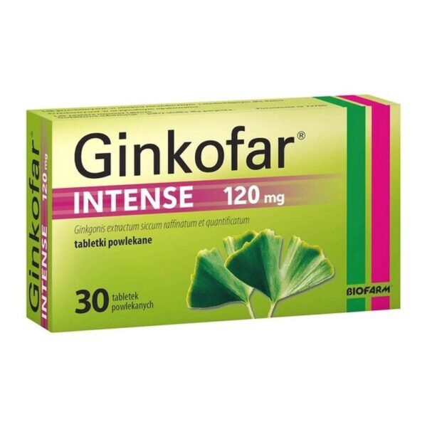Ginkofar Intense to improve cognitive abilities in older people (weakening of memory and mental function associated with age); in order to improve quality of life in mild dementia.
