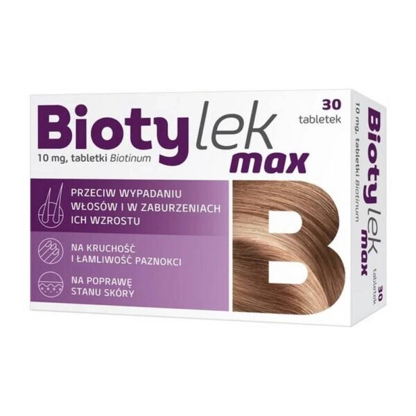 Biotylek Max relieves the symptoms of biotin deficiency and helps prevent their consequences.