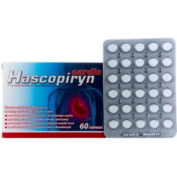 Haskopirin Cardio - the substance of the drug is acetylsalicylic acid, which inhibits platelet aggregation.