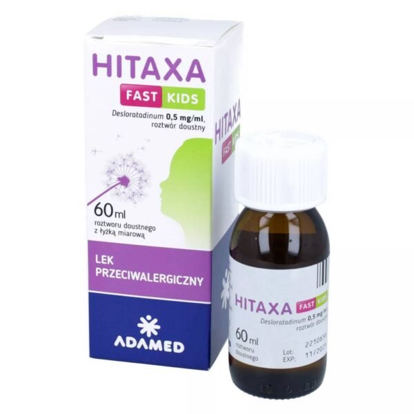 Hitaxa Fast Kids es una solución antialérgica de administración oral que no provoca somnolencia en niños mayores de 2 años.