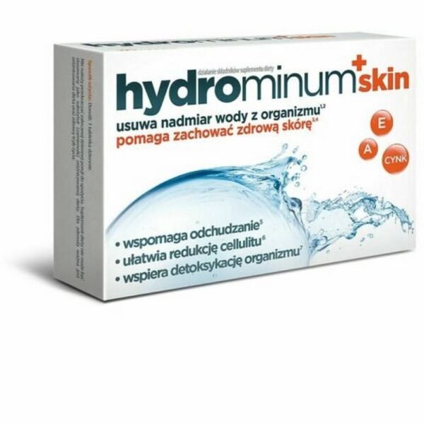 Hydrominum + Skin   – food supplement with ingredients that help with weight loss and detoxification of the body. The product is intended for adults.