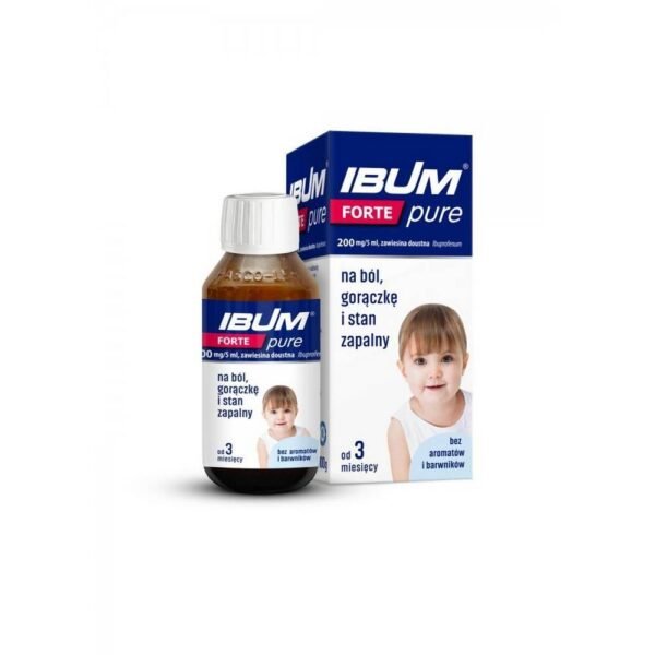 Ibum Forte Pure in the form of a suspension for oral use, which has analgesic, antipyretic and anti-inflammatory effects.