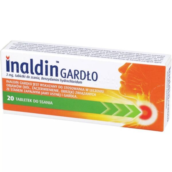 Inaldin Throat with mint flavor is a lozenge intended for the symptomatic treatment of acute sore throat in children over 6 years of age and adults.