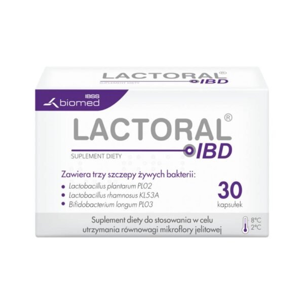 LAKTORAL® is a dietary supplement whose ingredients restore the intestinal microbiome during antibiotic therapy, diet changes and chronic stress.