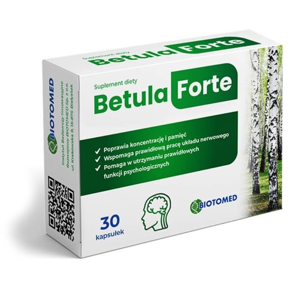 Betula Forte supports intellectual performance and brain function, improving attention, memory and concentration.
