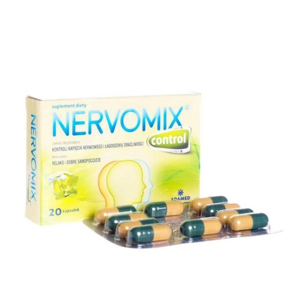 Nervomix Control es un complemento alimenticio que contiene ingredientes naturales: melisa, espino y lavanda, que ayudan a controlar la tensión nerviosa.