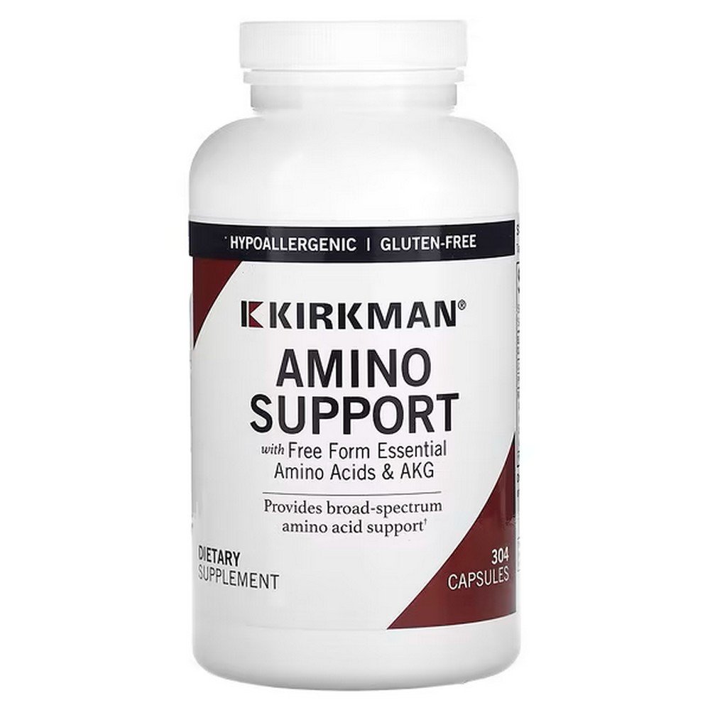 kirkman labs amino support 304 Builds proteins and intermediates in metabolism