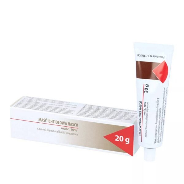 Hasko ichthyol ointment 10% has a local astringent and weak antibacterial effect.