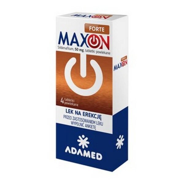 Maxon Forte 50 mg es un fármaco en forma de comprimidos recubiertos con película que se utiliza en hombres adultos para el tratamiento de la disfunción eréctil.