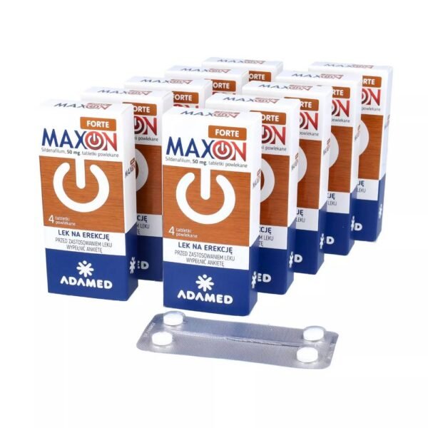 Maxon Forte 50 mg prepara y aumenta para el tratamiento de las disfunciones eréctiles y el aumento de los músculos, es decir, la impotencia.