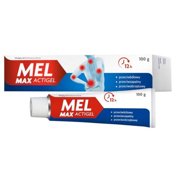 Mel Max Actigel is used for post-traumatic inflammation of tendons, ligaments, muscles and joints, as well as for mild joint degeneration and back pain.