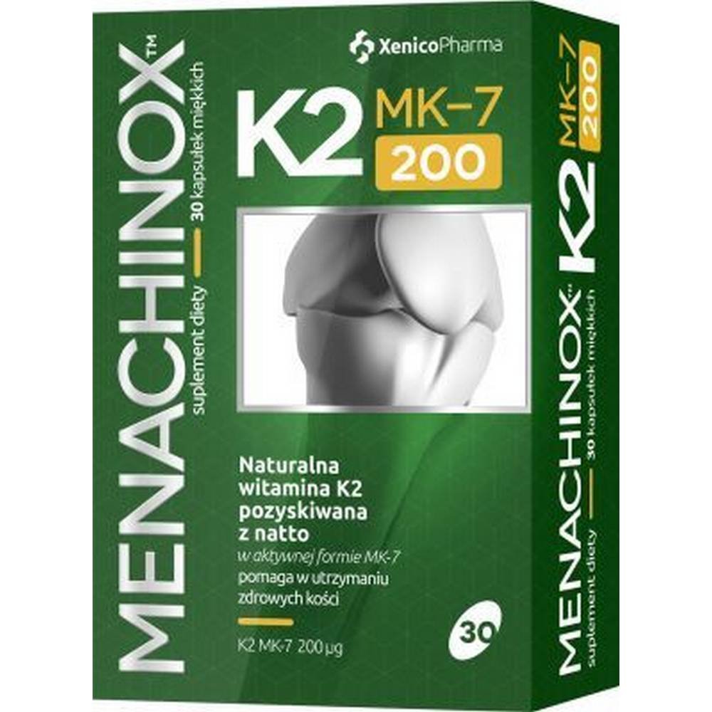 menachinox k2 200 soft capsules 30 pieces Менахинокс К2 200 – биологически активная добавка, являющаяся источником натурального витамина К2 (МК-7), полученного из традиционного японского ферментированного соевого продукта – натто.