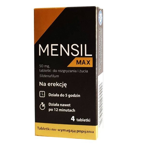 Mensil Max Chewable and Chewable Tablets is a drug prescribed for the treatment of erectile dysfunction in adult men, i.e. impotence, i.e. inability to obtain or maintain a penile erection sufficient for sexual intercourse.