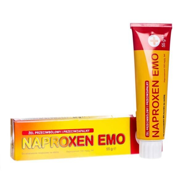 Naproxen Emo has anti-inflammatory properties for topical application to the skin for musculoskeletal pain and degenerative joint diseases.