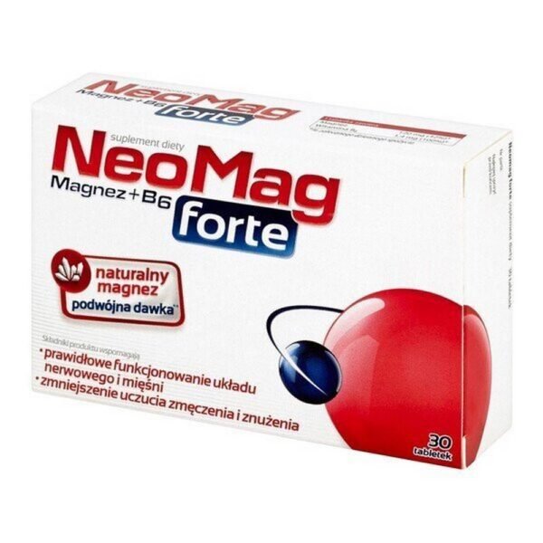 NeoMag forte –   food supplement that contains magnesium and vitamin B6 and supports the proper functioning of the nervous system and muscles. The product is intended for adults.