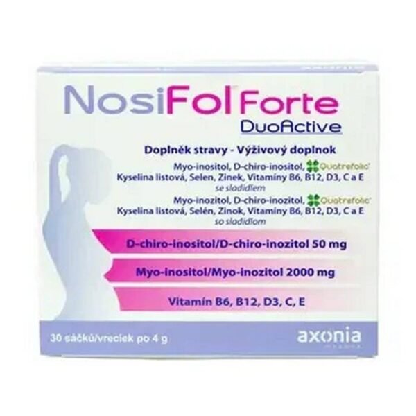 A dietary supplement in sachet form designed to support fertility in men and women, which is essential throughout pregnancy.