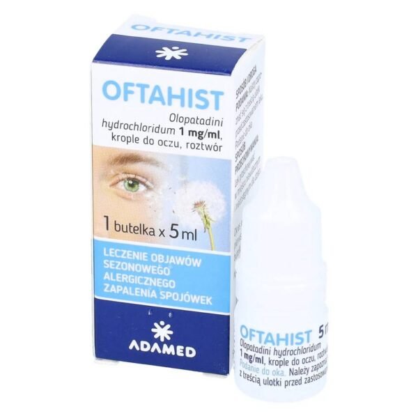 Las gotas para los ojos Oftahist son un fármaco con propiedades antialérgicas y antihistamínicas que se utilizan para la conjuntivitis alérgica estacional diagnosticada en adultos.