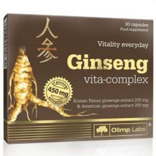 Olimp Ginseng Vita Complex –   food supplement containing standardized extracts from two types of ginseng of the highest quality. The preparation is intended for adults.
