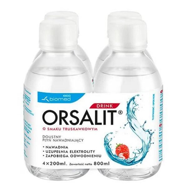 Orsalit Drink is a ready-to-drink oral rehydration liquid with a delicious strawberry flavor.