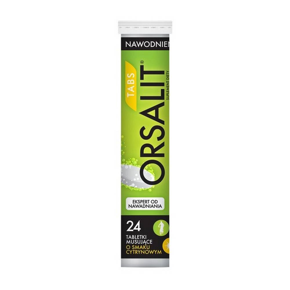 orsalit tabs tabletki musujace 24 szt ORSALIT TABS Helps with loss of water and electrolytes, for example due to heat, physical activity or alcohol consumption.