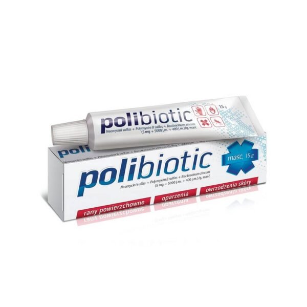 Polybiotic is a medicine containing 3 antibiotics that act against skin infections and an ointment for the treatment of wounds, ulcers and burns.