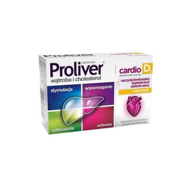 Proliver Cardio dietary supplement ingredients help in the proper functioning of the liver, support digestion, help maintain proper blood cholesterol levels, also support the proper functioning of the heart and support blood circulation.