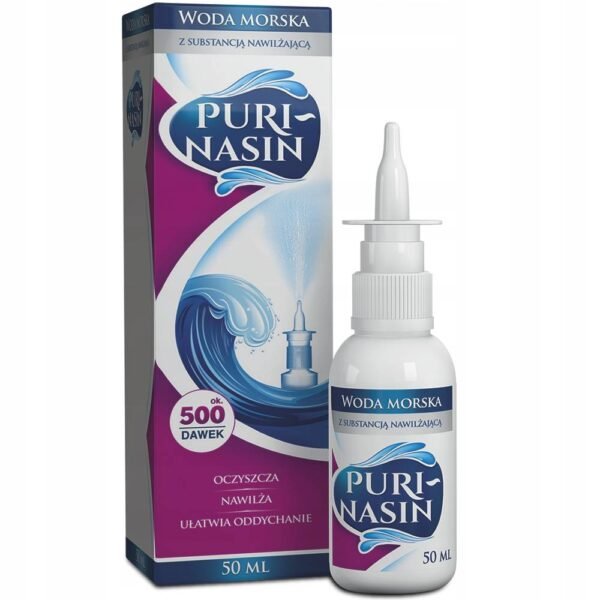 Purinazine, an isotonic solution of sea water, cleanses, moisturizes, and makes breathing easier.