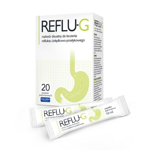 Reflux-G 20 sachets is used to treat symptoms of gastroesophageal reflux.
