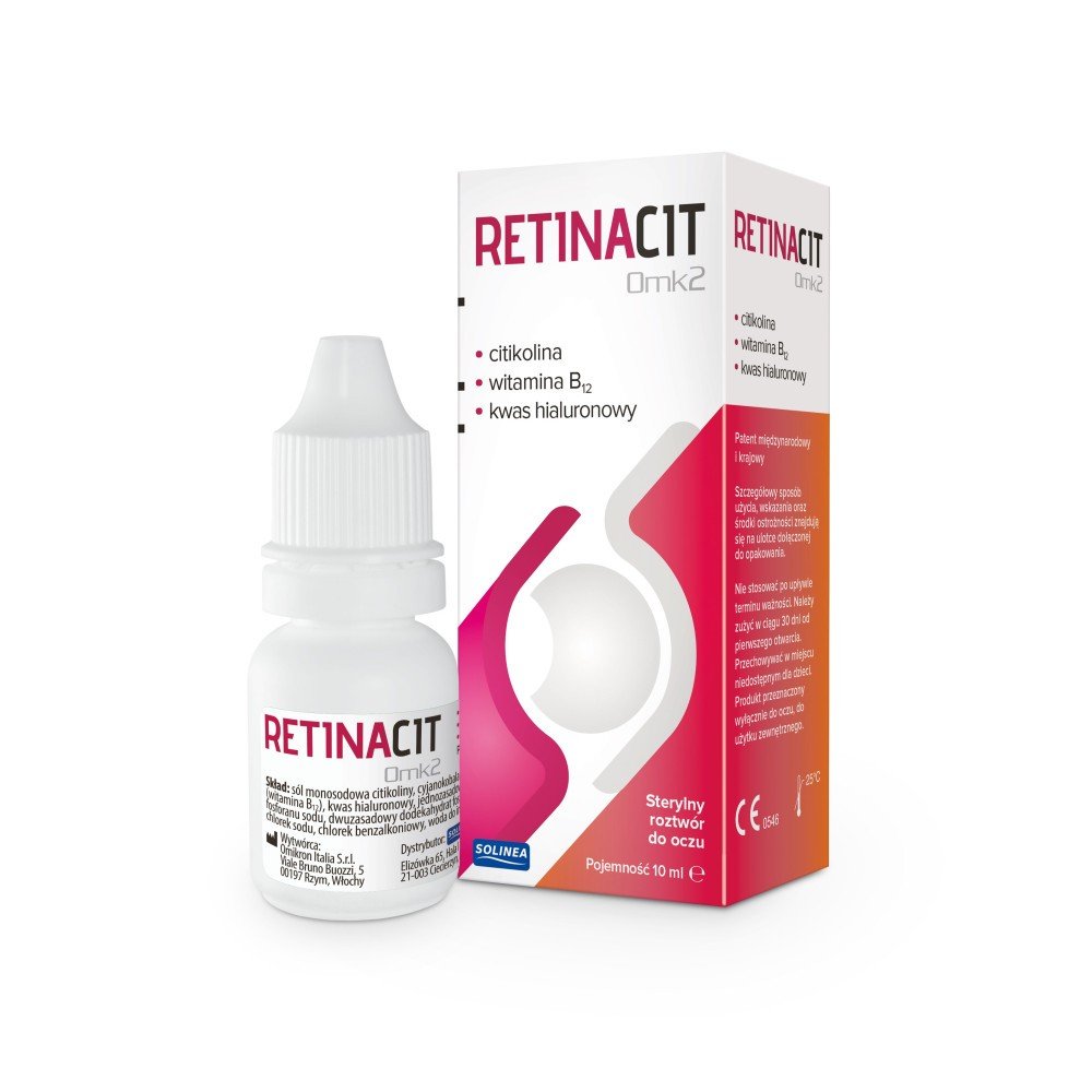 retinacit omk2 10ml RETINACITE eye drops are recommended for use by people in the early stages of diabetic retinopathy; it supports corneal regeneration.