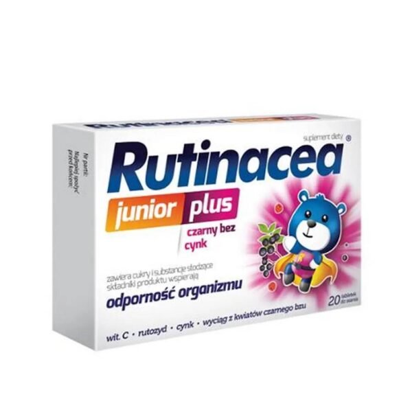 Rutinacea junior plus is a dietary supplement in the form of lozenges with rutoside, vitamin C, zinc and elderberry extract that supports immunity.